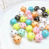 Acrylic Zircon Round Beaded Earrings Material
