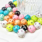 Acrylic Zircon Round Beaded Earrings Material