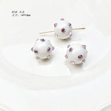 Acrylic Zircon Round Beaded Earrings Material