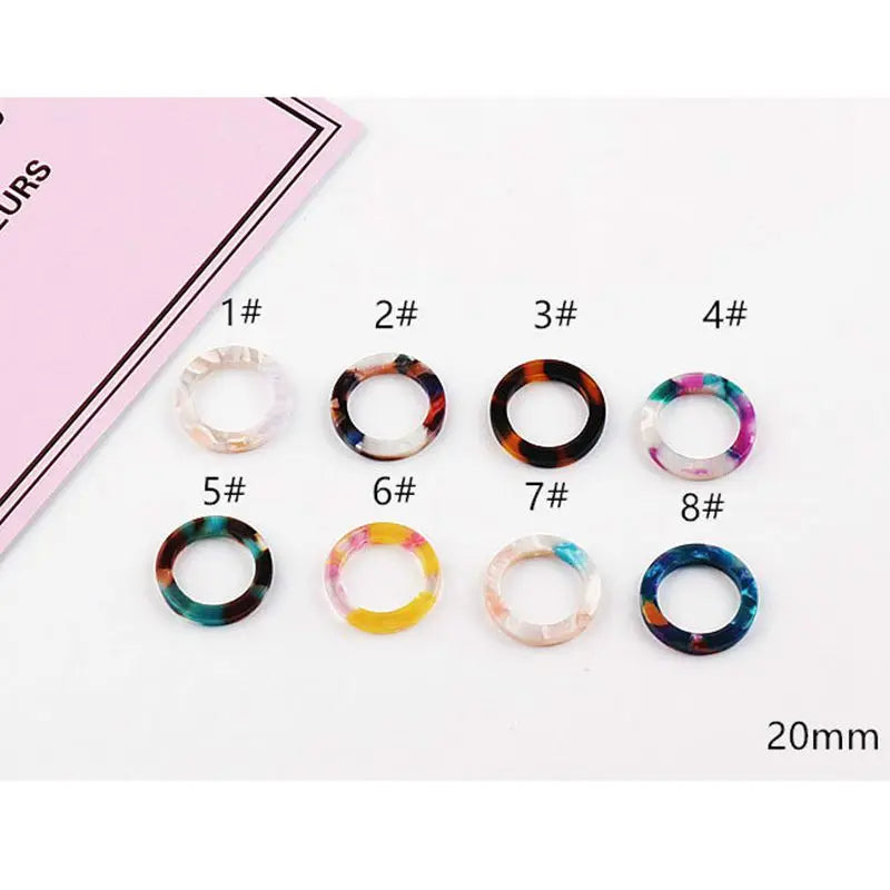 Acrylics DIY Earrings Necklace Pendant Circle 10pcs