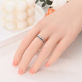 925 Sterling Silver Gemstone Round Ring Women's Wedding Party Jewelry