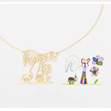 Children's Painting Necklace-Mother's Gifts-Special Jewelry for Mom