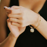 Custom Handwriting Engraved Bangle Stainless Steel Round Bracelet