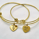 Handwriting Engraved Bracelet Stainless Steel Heart Memorial Gift
