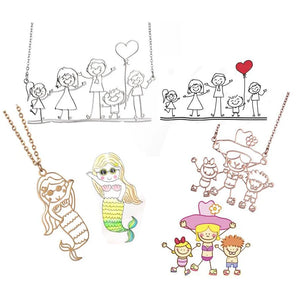 Kid's Drawing Necklace - Happy Mother's Day Gift