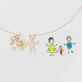 Kid's Drawing Necklace - Happy Mother's Day Gift