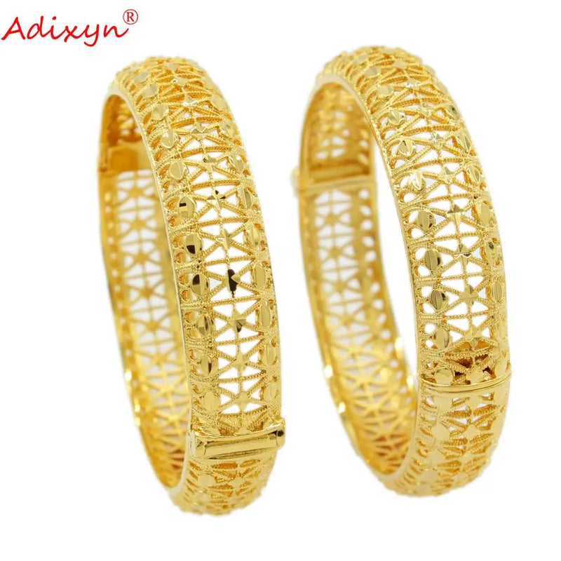 2PCS Ethiopian Bangles/Bracelets Dubai Jewelry