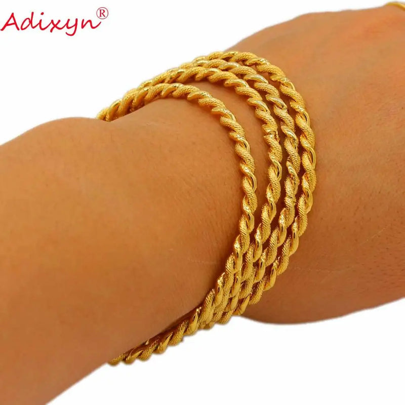 Twisted Bangle Dubai African Bracelet Arab Bridal Wedding Jewelry