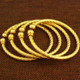 4pcs Women Dubai Bangle Bracelet Middle East African Jewelry