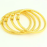 4pcs Women Dubai Bangle Bracelet Middle East African Jewelry