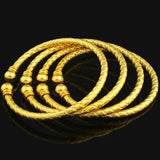 4pcs Women Dubai Bangle Bracelet Middle East African Jewelry
