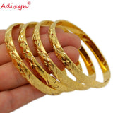 4pcs Dubai Bangles for Women Men Jewelry African European Bride N071026