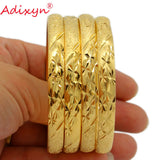 4pcs Dubai Bangles for Women Men Jewelry African European Bride N071026