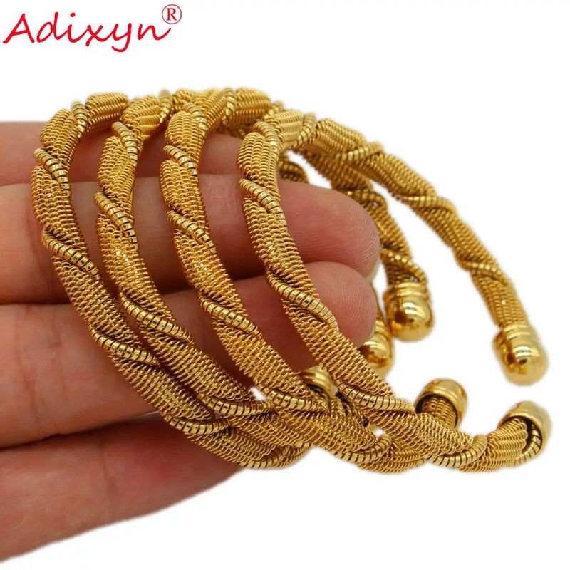 4pcs Dubai Bangles Ethiopian Bride Bracelets N071036