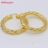African Big Hoop Earrings for Women & Brass Twisted Earring N01095