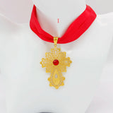 African Cross Pendant DIY Rope Chain for Women