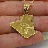 Algeria Map Necklace Pendant Jewelry N11301
