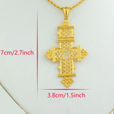 Cross Pendant Copper Chain African Dubai Jewelry