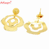 Dubai 24K Hoop Earrings Ethnic Style N08289