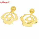 Dubai 24K Hoop Earrings Ethnic Style N08289