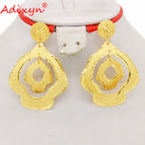 Dubai 24K Hoop Earrings Ethnic Style N08289