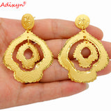 Dubai 24K Hoop Earrings Ethnic Style N08289
