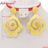 Dubai 24K Hoop Earrings Ethnic Style N08289