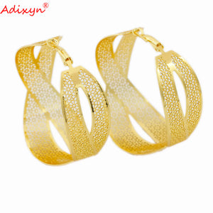 Dubai Ornament Copper Hoop Earrings for Women