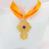 Ethiopian Cross Pendant DIY Rope Chain for Women Girls Copper Dubai Jewelry