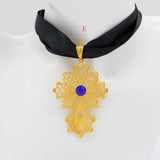 Ethiopian Cross Pendant DIY Rope Chain for Women Girls Copper Dubai Jewelry