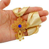 Ethiopian Cross Pendant DIY Rope Chain for Women Girls Copper Dubai Jewelry