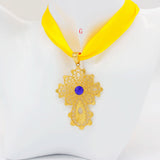 Ethiopian Cross Pendant DIY Rope Chain for Women Girls Copper Dubai Jewelry