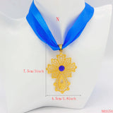 Ethiopian Cross Pendant DIY Rope Chain for Women Girls Copper Dubai Jewelry