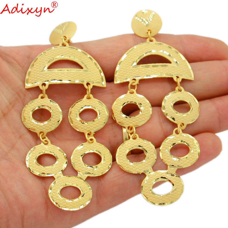 Ethiopian Earrings for Women Dubai Arab 24K Earrings N02019
