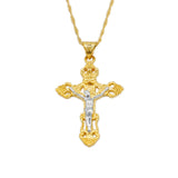 Gold/Silver Jesus Cross Pendant Necklace for Women Men N081214