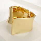 Punk Wide Bangles Bracelet For Women Zinc Alloy Jewelry Femme Accessories