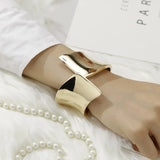 Punk Wide Bangles Bracelet For Women Zinc Alloy Jewelry Femme Accessories