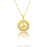 Allah Pendant Muslim Necklace Round Islam Jewelry