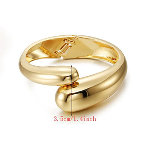 Geometric Cuff Bangles for Women - Punk Zinc Alloy Bracelet