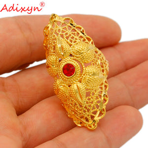 Red Stone Ethiopian Big Rings for Women African Arab Middle East Ring Charm
