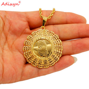 Ethiopian African Dubai Round Pendant Necklace N06304