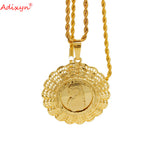 Ethiopian African Dubai Round Pendant Necklace N06304