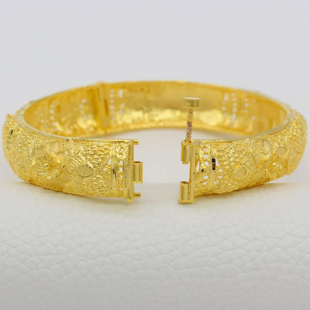 24k Color/Copper Bangles&Bracelet for Women - Dubai Bangles Set