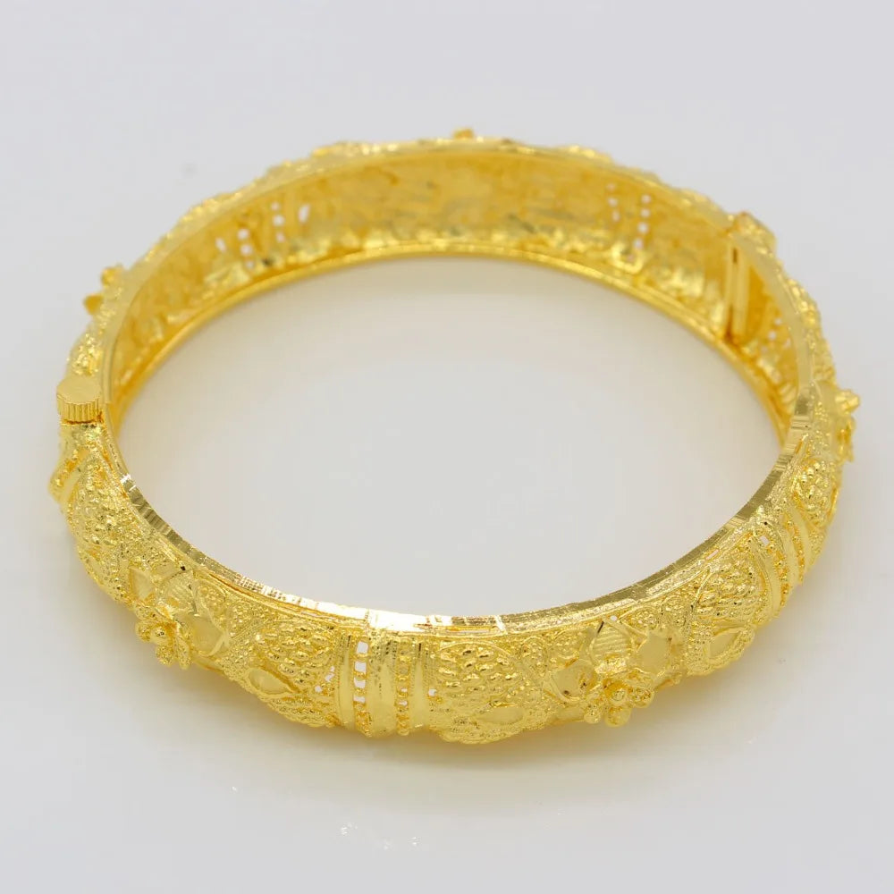 24k Color/Copper Bangles&Bracelet for Women - Dubai Bangles Set