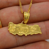 TUROUIE Turkey Map Pendant Necklace Flag Jewelry for Women