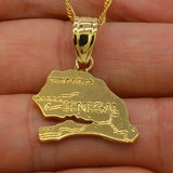 Senegal Map Pendant Necklace Africa Jewelry N11309