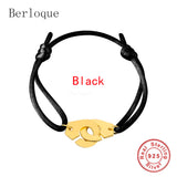 Adjustable Rope Handcuffs Pendant Necklace Bracelet Menottes 925 Sterling Silver