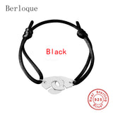 Adjustable Rope Handcuffs Pendant Necklace Bracelet Menottes 925 Sterling Silver