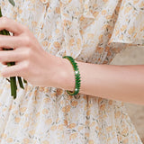 Adjustable CZ Cuff Bangle, Tennis Chain Wrap Bracelet for Women