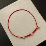 925 Silver Rope Bracelets Women Flower Coins Red Thread Bracelets